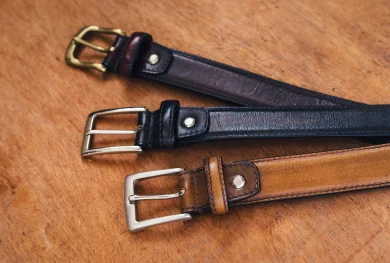 ベルトの革とバックル選び