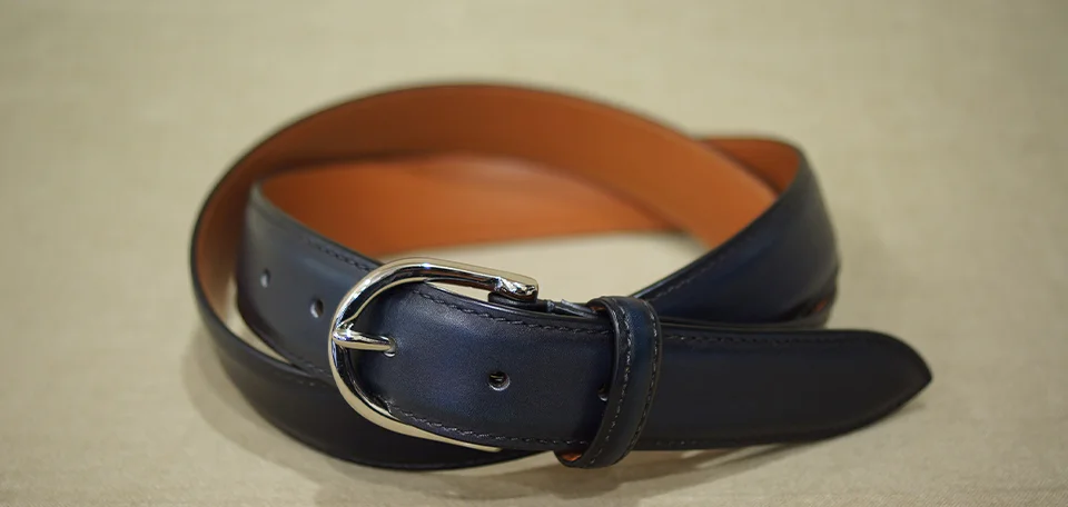 ベネチアンレザーで作るオーダーベルト