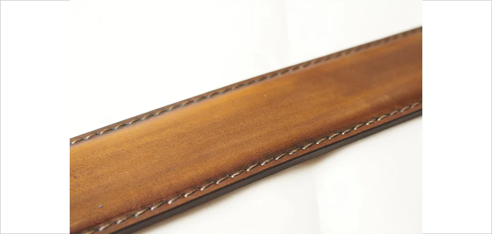 ベネチアンレザーで作るオーダーベルト