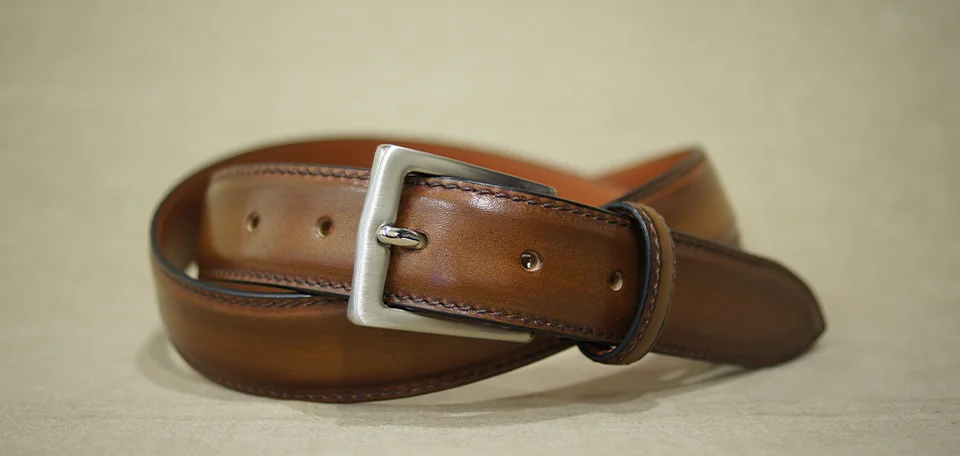 ベネチアンレザーで作るオーダーベルト