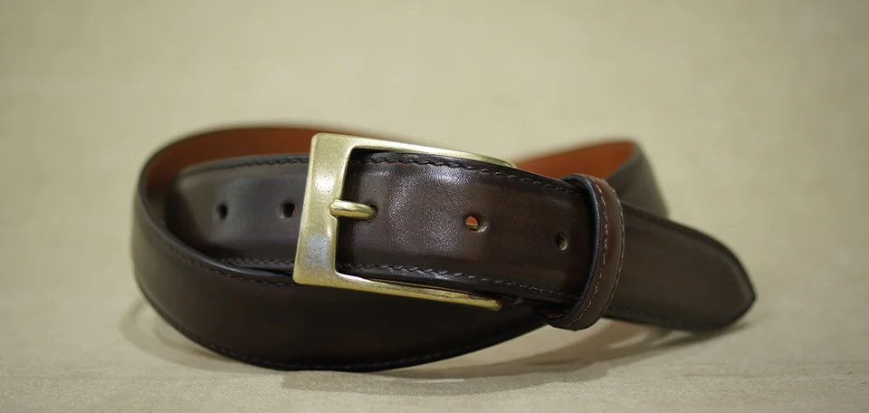ベネチアンレザーで作るオーダーベルト
