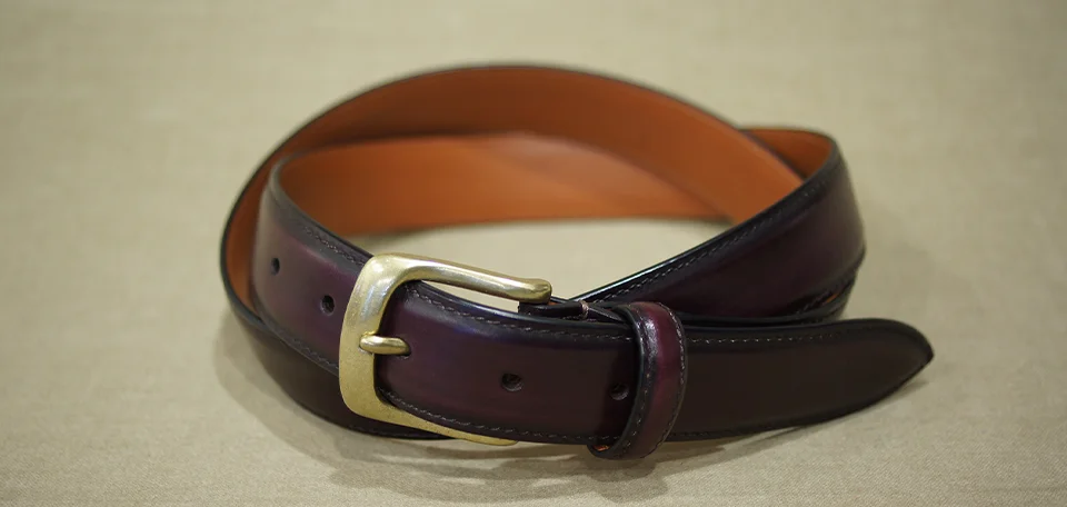 ベネチアンレザーで作るオーダーベルト
