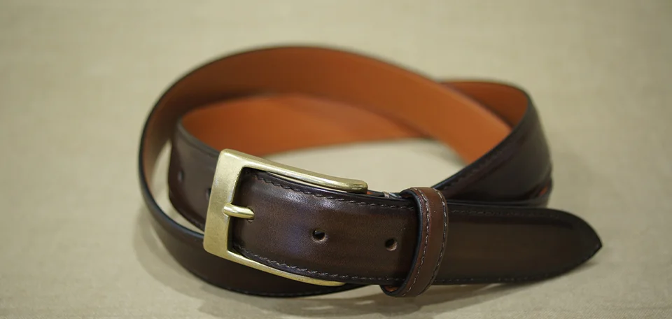 ベネチアンレザーで作るオーダーベルト