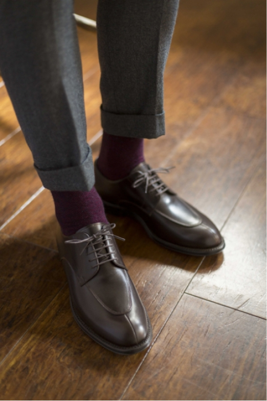 スムースレザーのUチップダービー